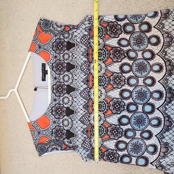 Banana Republic black/grey/orange shift dress/tunic, size 4P - Picture 10 of 10